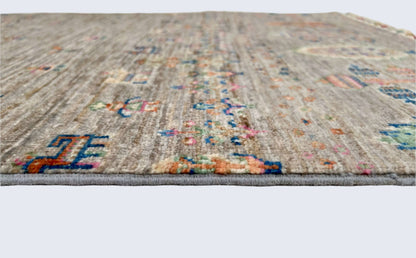 Afghan Gabbeh (2'07"x3'09") light gray