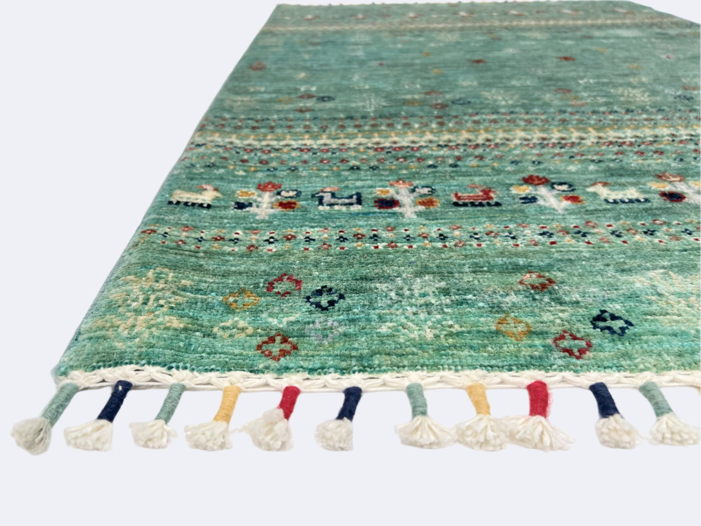 Afghan Gabbeh (2'07"x3'10") light green