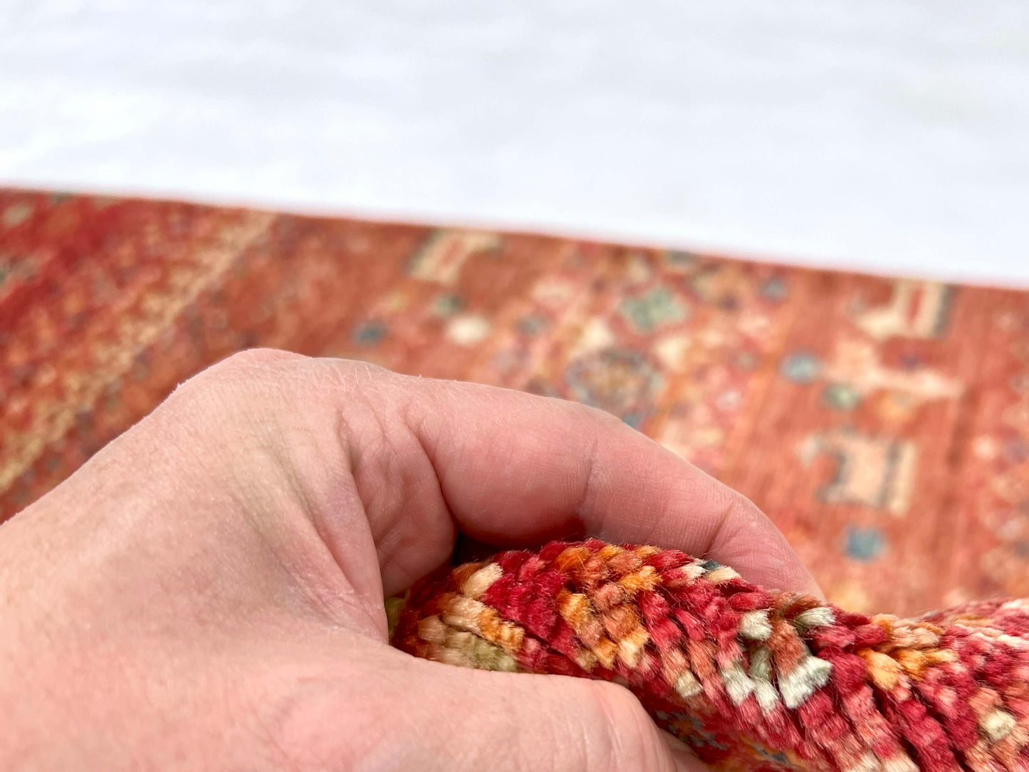 Afghan Khorjin-Gabbeh (2'06"x4'02") rust/red