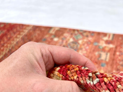 Afghan Khorjin-Gabbeh (2'06"x4'02") rust/red