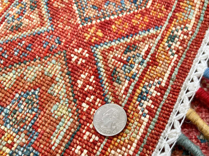 Afghan Khorjin-Gabbeh (2'06"x4'02") rust/red