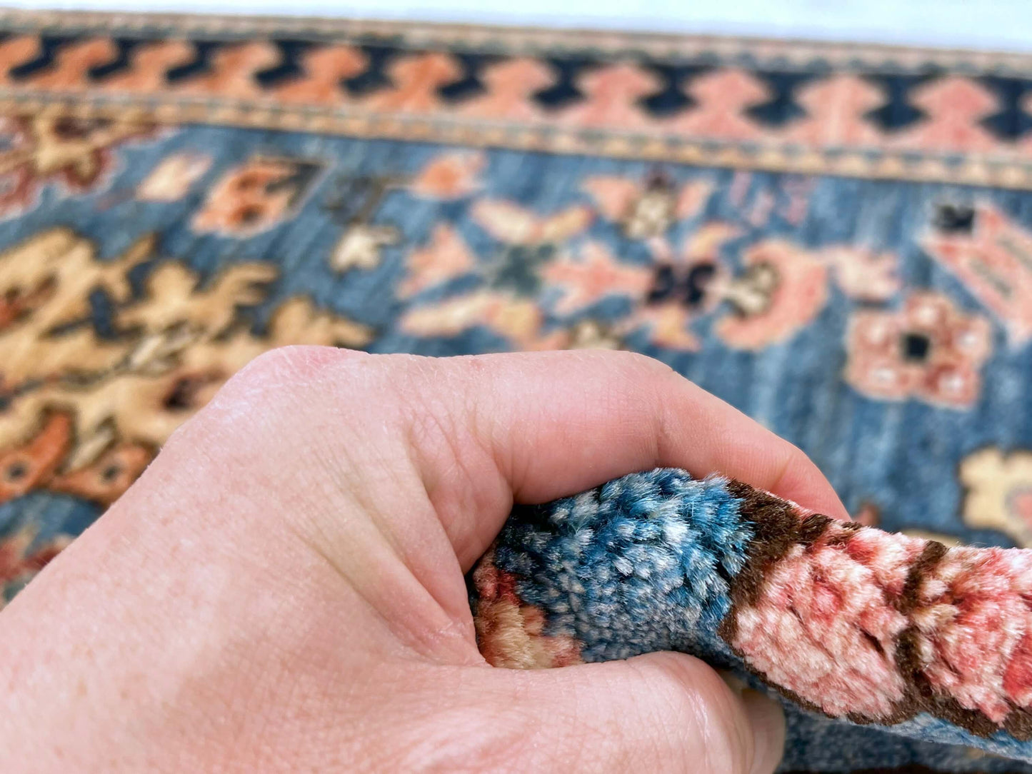 Afghan Ariana (2'09"x3'10") blue/navy