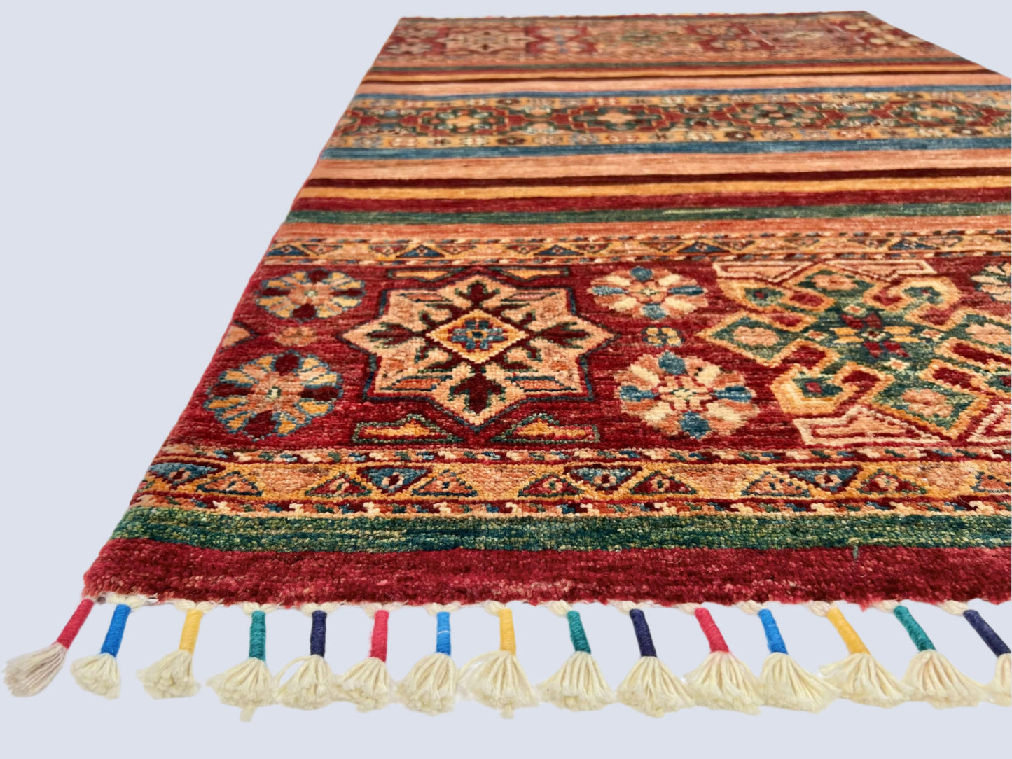 Afghan Khorjin (2'09"x4'02") red/multicolor