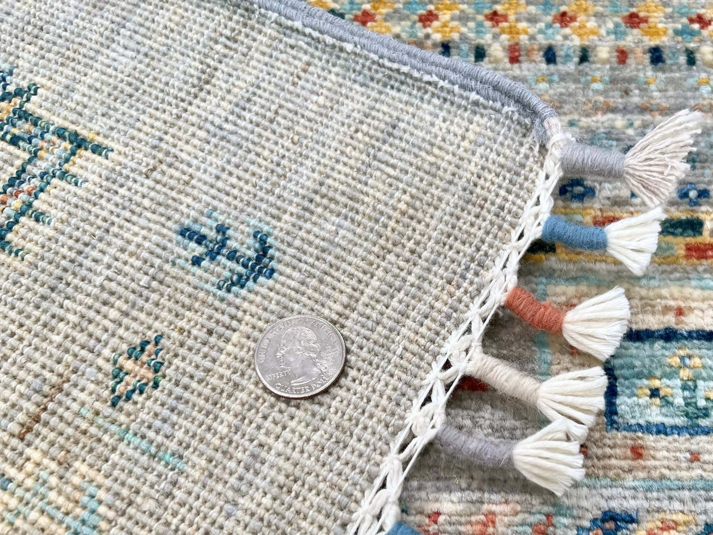 Afghan Tree of Life Gabbeh (3'03"x4'10") silver