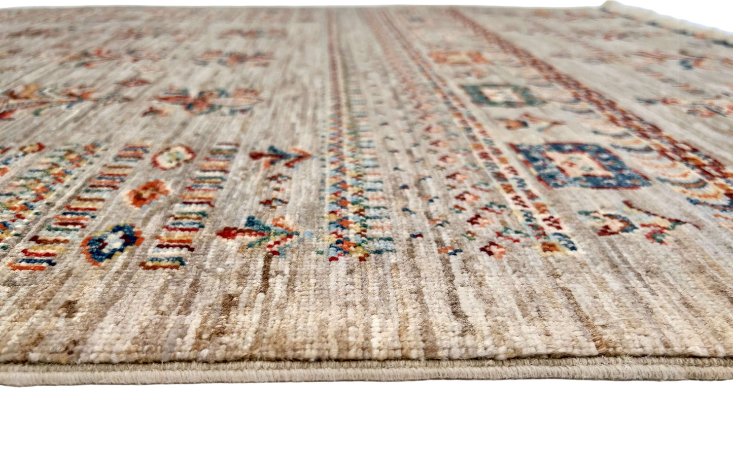 Afghan Khorjin (3'04"x5'00") silver/multicolor