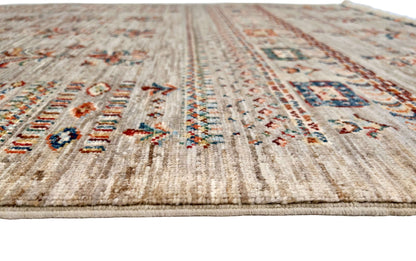 Afghan Khorjin (3'04"x5'00") silver/multicolor