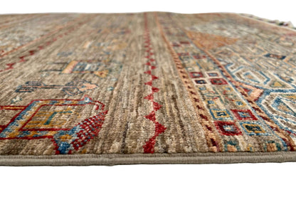 Afghan Khorjin (3'02"x4'08") camel/multicolor