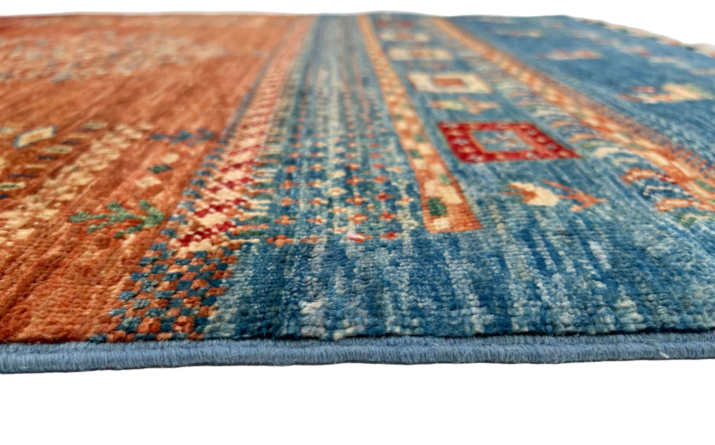Afghan Tree of Life Gabbeh (3'04"x5'00") rust/blue