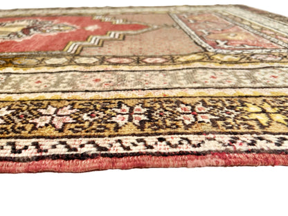 Vintage Turkish (3'04"x5'04") lt.red/gold