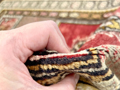 Vintage Turkish (3'04"x5'04") lt.red/gold