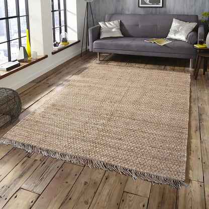Multi Size Hand Woven Flat Weave 100% Jute Ineas Traditional Oriental Area Rug