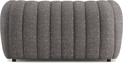 Charcoal Gray Vertical Channel Tufted 3 Piece Sofa Set
