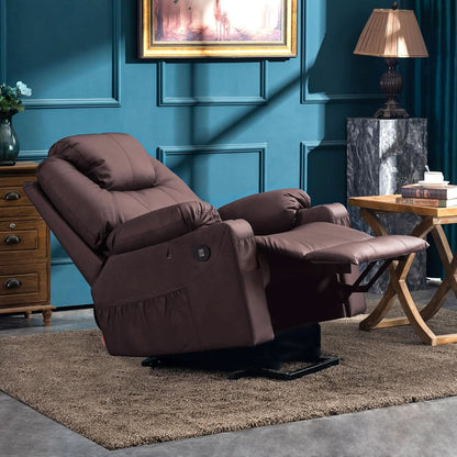 Electric Power Lift Recliner Chair Brown With Massage