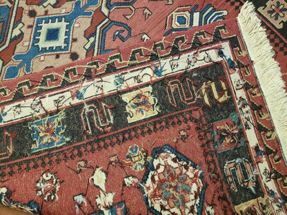 4' X 6' Vintage Russian Kilim Handmade Caucasian Soumak Flat Weave Wool Rug