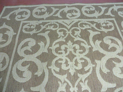 5' X 7' Machine Made Natural Fiber Jute Kilim Two Sided Rug Carpet Flat Weave Contemporary Design