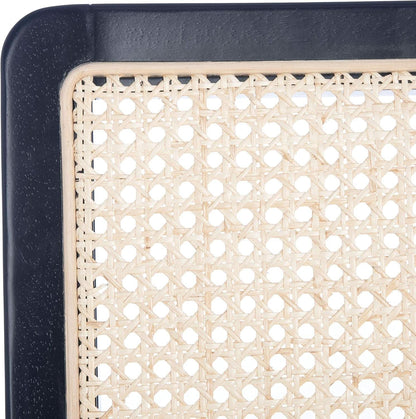 Dining Chairs Set Of 2 Black Natural Rattan Back For Dining Room