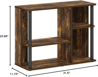 Classic TV Stand For 40 Inch TVs Amber Pine Black Storage