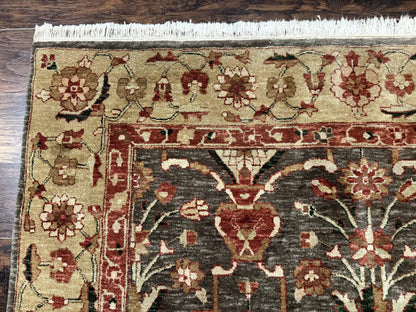 Pak Persian Mahal Rug 6x9, Floral Handmade Wool Traditional Oriental Carpet