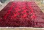 Afghan Turkoman Rug 9x10, Red Beshir Carpet, Tribal, Wool, Antique