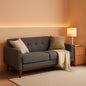 Grey Mid Century Modern Loveseat Sofa 65.3 Inch Living Room