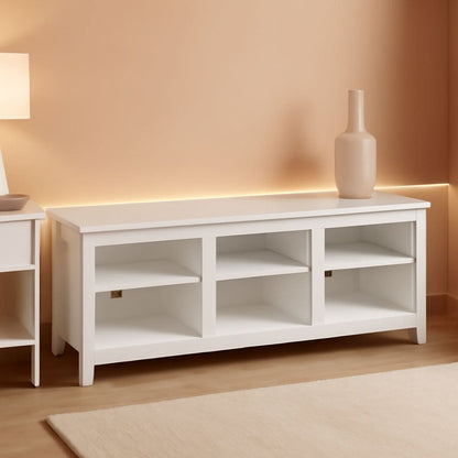 Jensen 65 Inch White Entertainment Center With TV Stand
