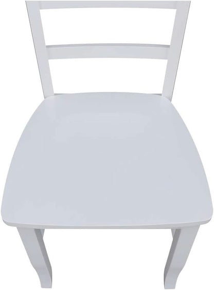 Madrid Ladderback Dining Chairs Set Of Two White Finish