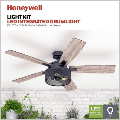 IndustrialStrength 52 Inch Ceiling Fan With LED Light