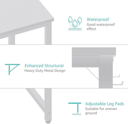 55 Inch White Computer Desk With Fabric Drawer For Home Office