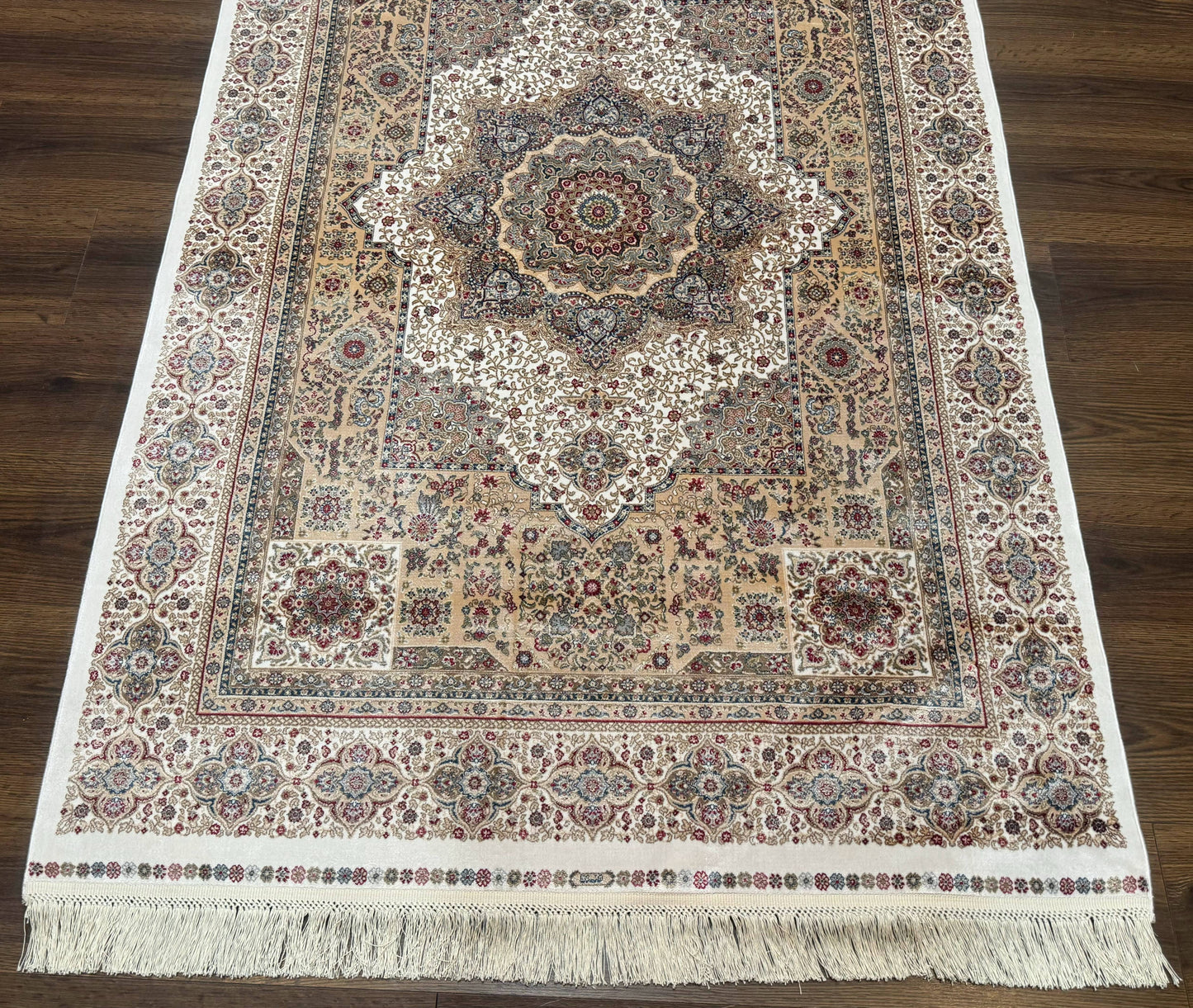 Turkish Memluk Silk Rug 4x6, Hereke Carpet, Bamboo Silk, New