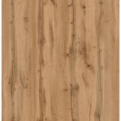 Oak Laminate Finish Extendable Dining Table With Two Leaves