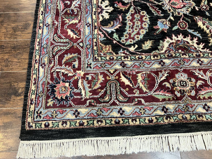 Indo Persian Rug 8x10, Nourison Carpet, Floral, Hand Knotted Vintage Wool Rug