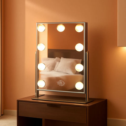 White Vanity Mirror With Light 10X Magnification LED