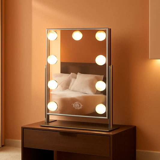 White Vanity Mirror With Light 10X Magnification LED