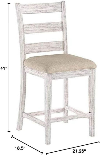 Skempton 24in Counter Height Bar Stool Antique White