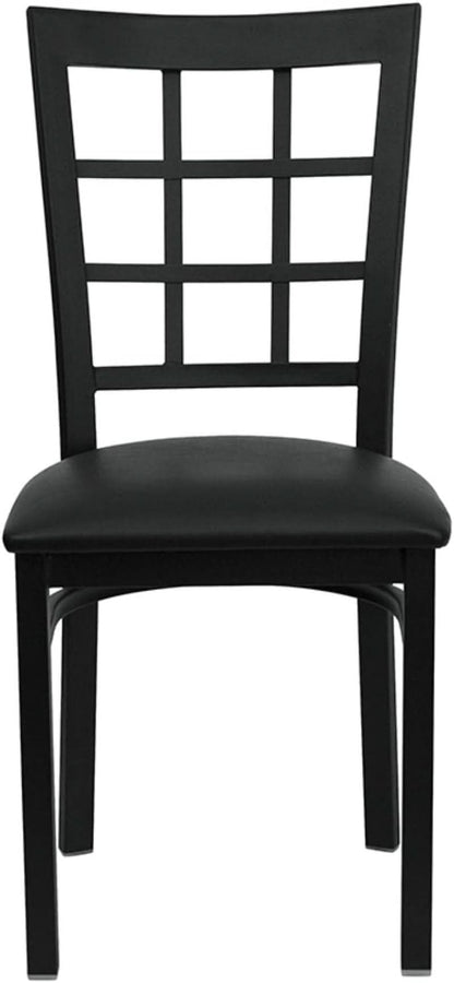 Hercules Series Window Back Restaurant Chair Black