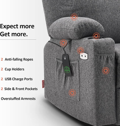 Power Lift Recliner Chair Large Size Massage For Living Room