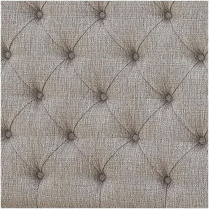 Vintage White Twin Upholstered Tufted Cottage Headboard