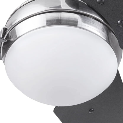 52 Inch Brushed Nickel LED Ceiling Fan With Remote