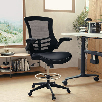 Kelista Mid Back Swivel Ergonomic Office Chair Black