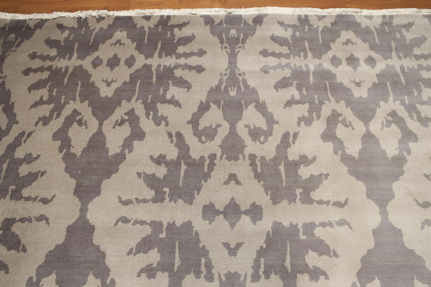 9' x 12' Hand knotted 100% Wool Modern Area Rug full pile 9x12 Gray