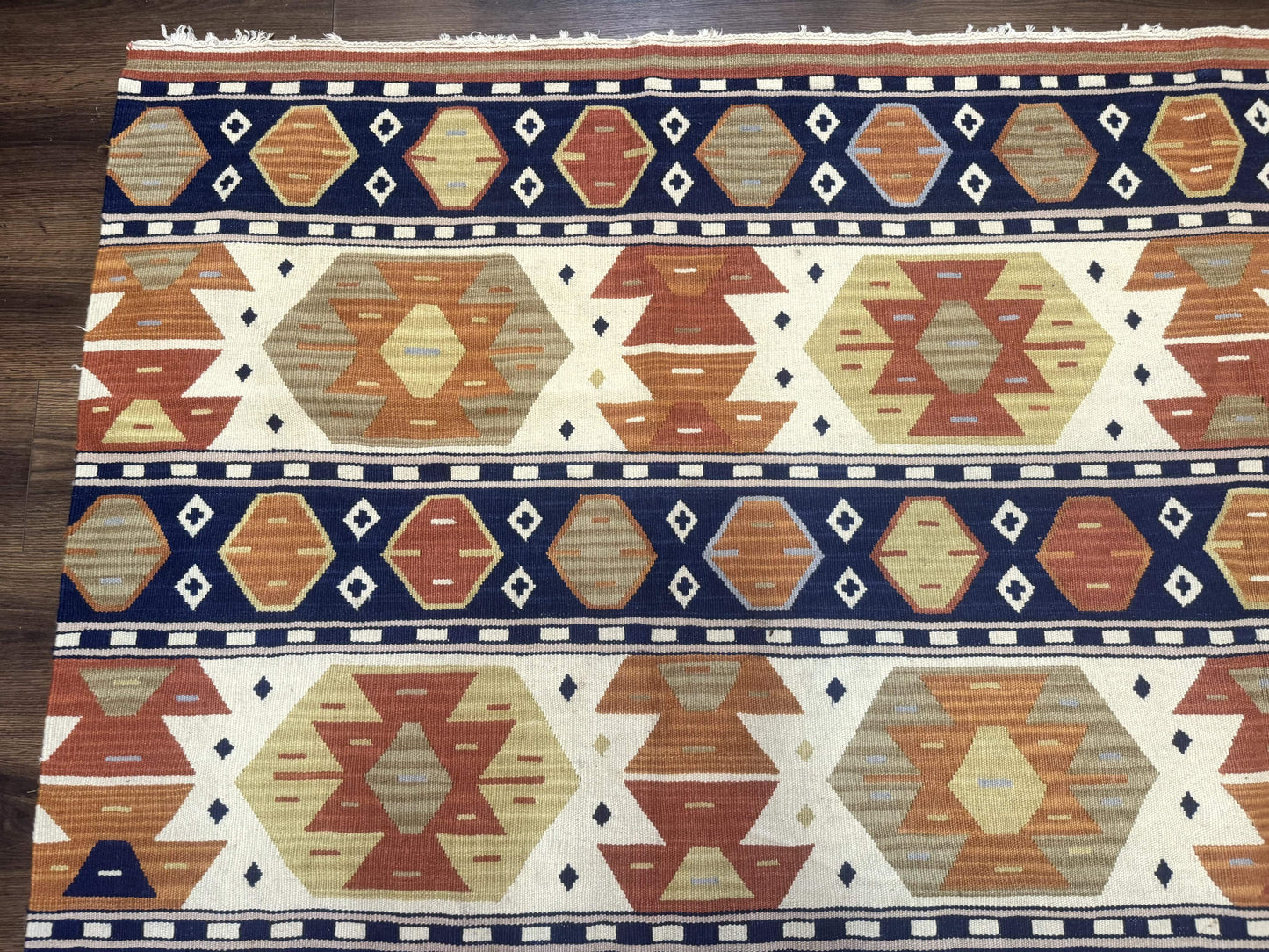 Turkish Kilim Rug 8x11, Handmade, Wool, Nourison Rug