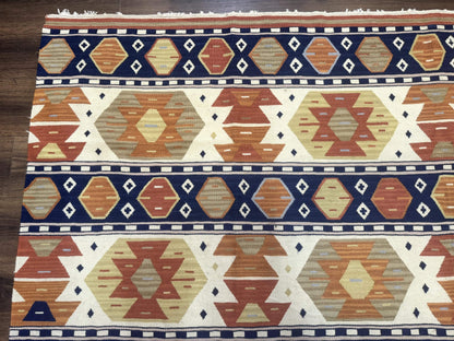 Turkish Kilim Rug 8x11, Handmade, Wool, Nourison Rug
