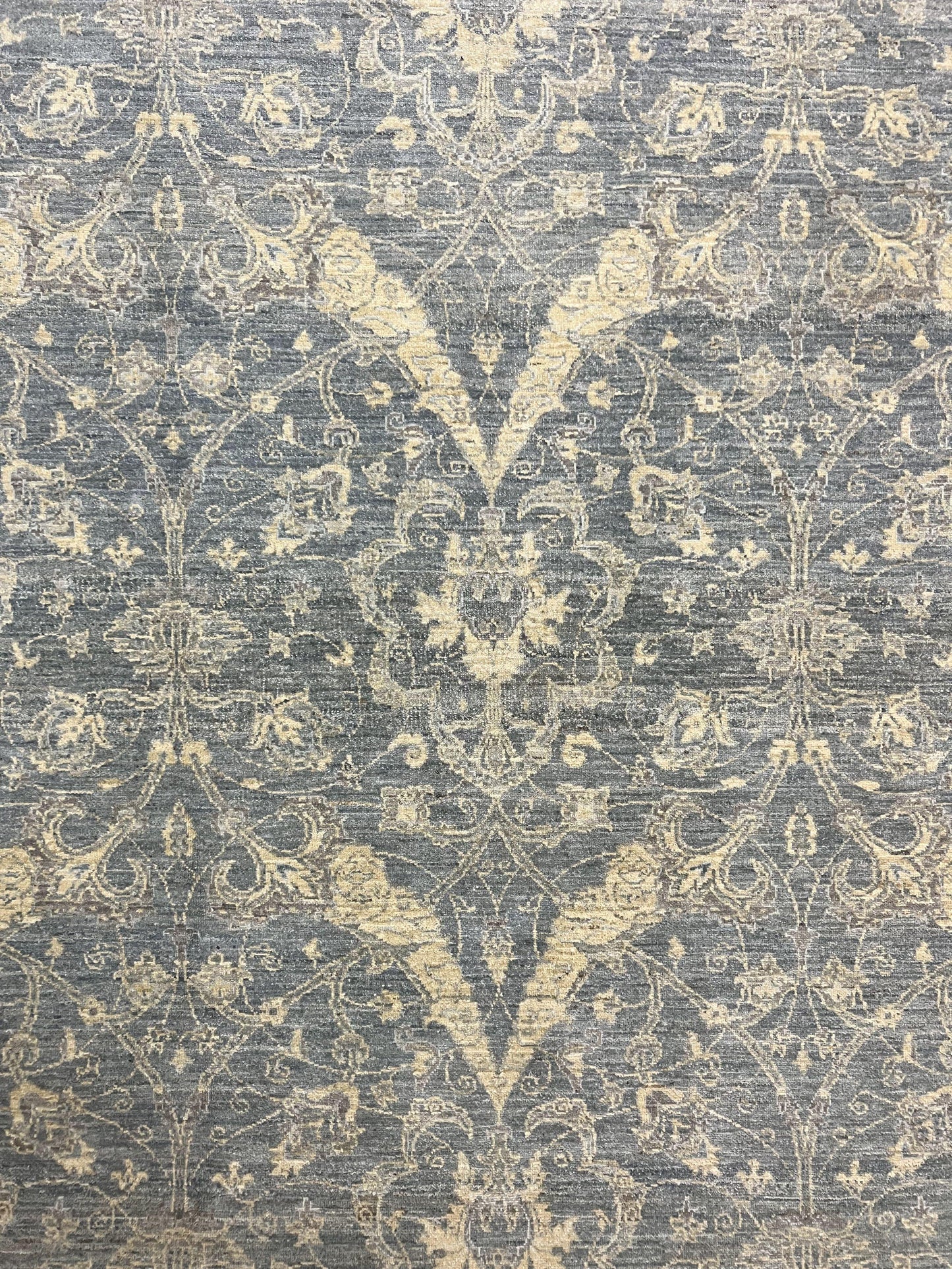 Contemporary Pakistani Rug 5 x 6.6, Handmade Floral Wool Rug, Spanish Pattern