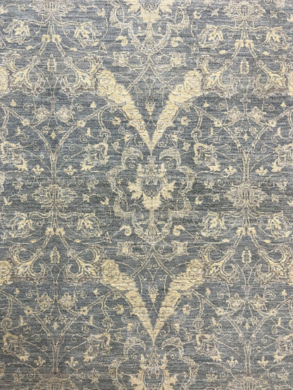 Contemporary Pakistani Rug 5 x 6.6, Handmade Floral Wool Rug, Spanish Pattern