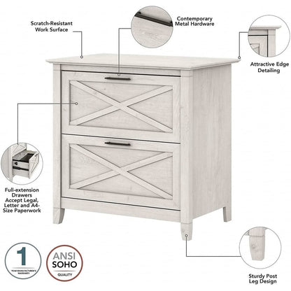 60W L Shaped Desk With Mobile File Cabinet For Home Office