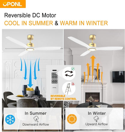 52 Inch Wooden Ceiling Fan With Integrated Light And Remote Control