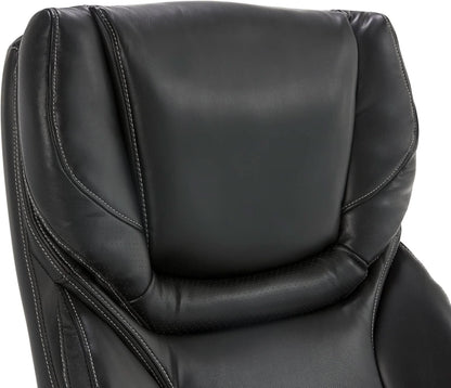 Big And Tall Executive Office Chair With Wood Accents