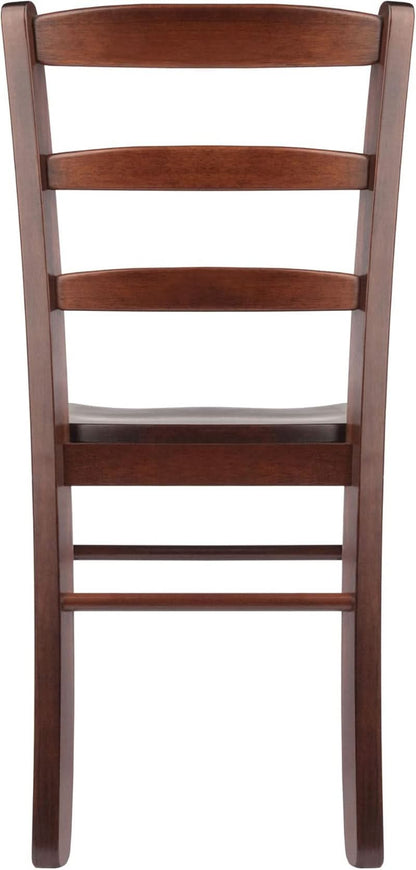 Walnut Ladder-Back Dining Chair Set for Dining Room