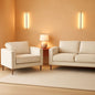 Noa Light Beige Fabric Upholstered 2Piece Living Room Set