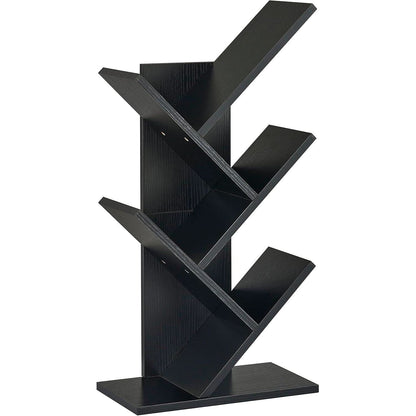 4 Tier Tree Bookshelf Floor Standing Bookcase Home